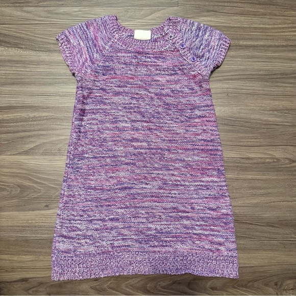 Crazy 8 Multicolor purple tones short sleeve Knit Sweater Dress size S 5/6 - Picture 1 of 5